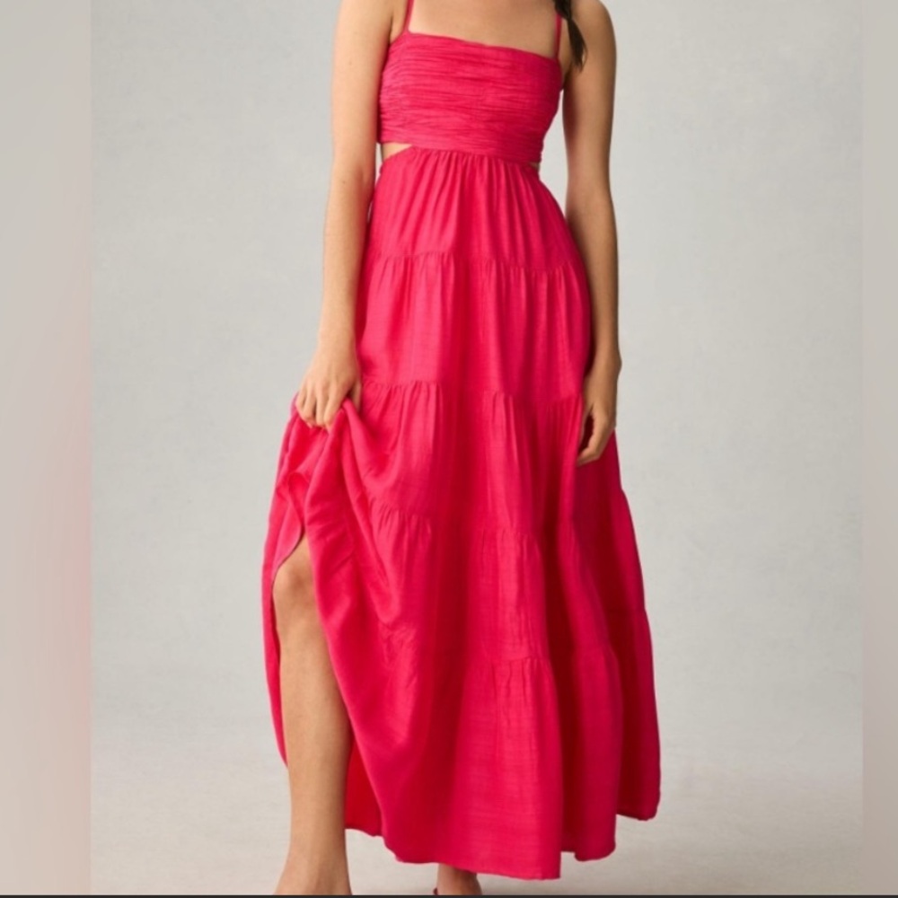 NWT Anthropologie cutout tiered maxi dress size M
